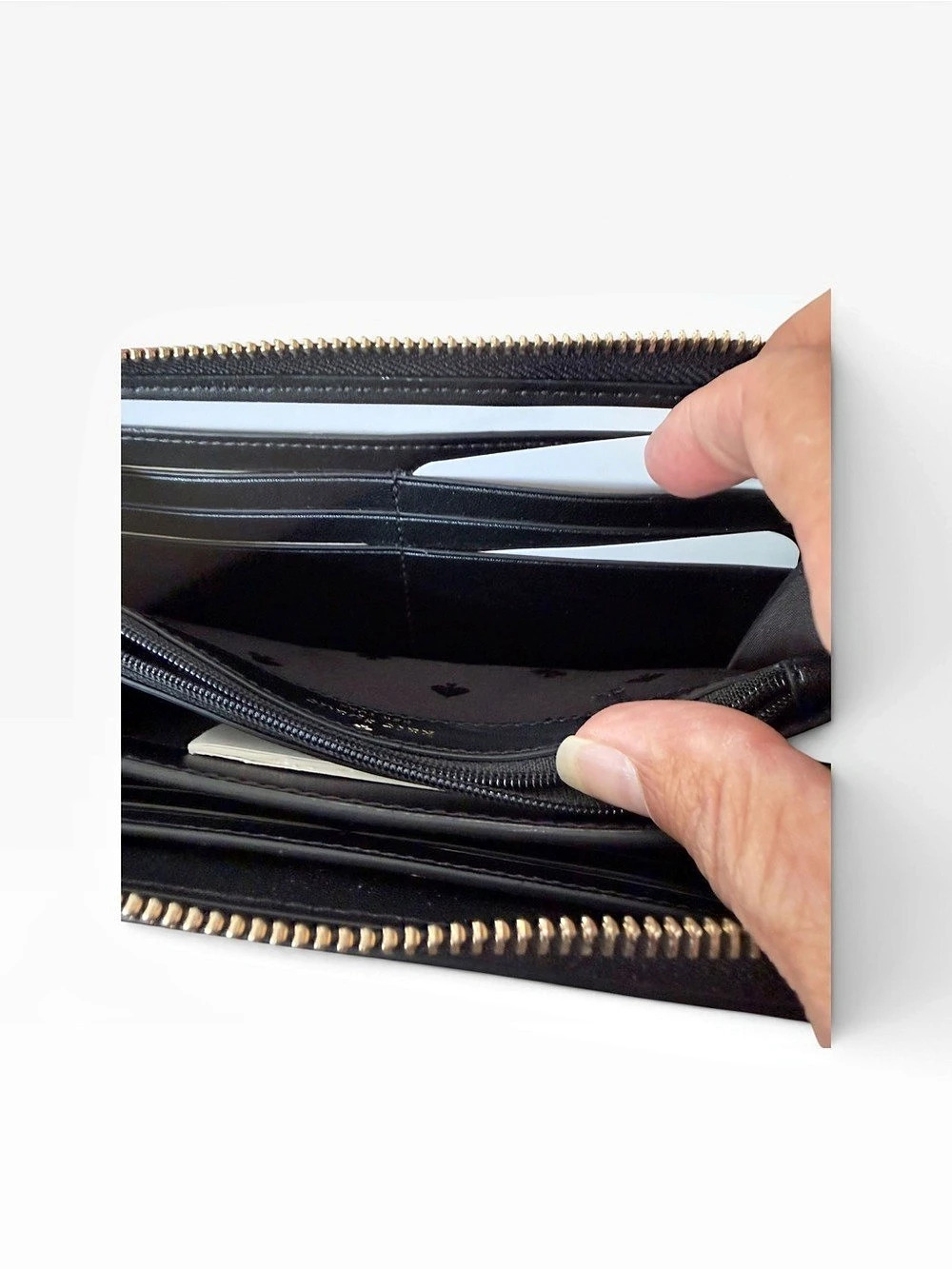 kate spade NWT Jana Large Continental Wallet In Smooth Black Leather Zip Entry - Picture 4 of 7